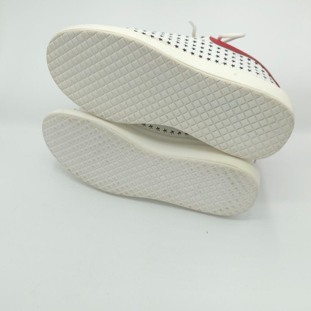 Hollie Watman Star Gazing Women's Size 7 White Red Leather Gold Sneakers - Picture 5 of 9